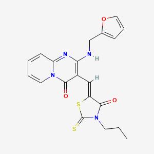 2-[(2-furylmethyl)amino]-3-[(Z)-(4-oxo-3-propyl-2-thioxo-1,3-thiazolidin-5-ylidene)methyl]-4H-pyrido[1,2-a]pyrimidin-4-one