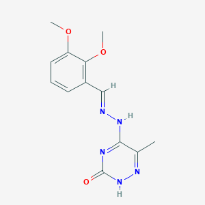 5-[(2E)-2-(2,3-dimethoxybenzylidene)hydrazinyl]-6-methyl-1,2,4-triazin-3(2H)-one