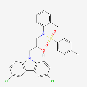 N-[3-(3,6-dichloro-9H-carbazol-9-yl)-2-hydroxypropyl]-4-methyl-N-(2-methylphenyl)benzenesulfonamide