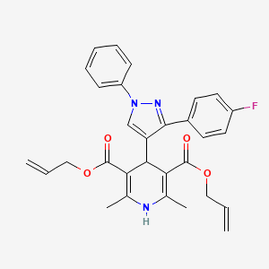 diallyl 4-[3-(4-fluorophenyl)-1-phenyl-1H-pyrazol-4-yl]-2,6-dimethyl-1,4-dihydro-3,5-pyridinedicarboxylate