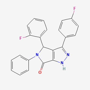 4-(2-fluorophenyl)-3-(4-fluorophenyl)-5-phenyl-4,5-dihydropyrrolo[3,4-c]pyrazol-6(1H)-one