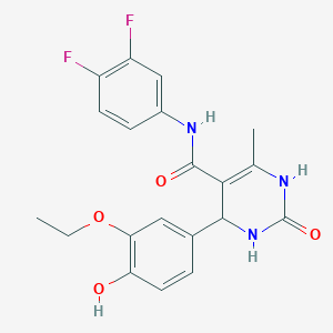 N-(3,4-difluorophenyl)-4-(3-ethoxy-4-hydroxyphenyl)-6-methyl-2-oxo-1,2,3,4-tetrahydropyrimidine-5-carboxamide