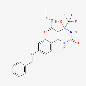 Ethyl 6-[4-(benzyloxy)phenyl]-4-hydroxy-2-oxo-4-(trifluoromethyl)hexahydropyrimidine-5-carboxylate