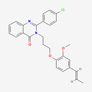 2-(4-chlorophenyl)-3-(3-{2-methoxy-4-[(1E)-prop-1-en-1-yl]phenoxy}propyl)quinazolin-4(3H)-one