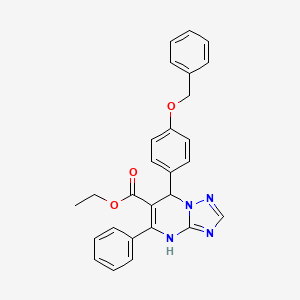 Ethyl 7-[4-(benzyloxy)phenyl]-5-phenyl-4,7-dihydro[1,2,4]triazolo[1,5-a]pyrimidine-6-carboxylate