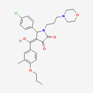 5-(4-chlorophenyl)-3-hydroxy-4-[(3-methyl-4-propoxyphenyl)carbonyl]-1-[3-(morpholin-4-yl)propyl]-1,5-dihydro-2H-pyrrol-2-one