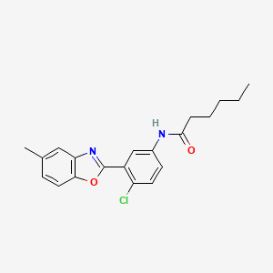 N-[4-chloro-3-(5-methyl-1,3-benzoxazol-2-yl)phenyl]hexanamide