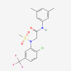 2-{N-[2-Chloro-5-(trifluoromethyl)phenyl]methanesulfonamido}-N-(3,5-dimethylphenyl)acetamide