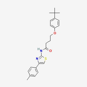 molecular formula C24H28N2O2S B11627008 4-(4-tert-butylphenoxy)-N-[4-(4-methylphenyl)-1,3-thiazol-2-yl]butanamide 