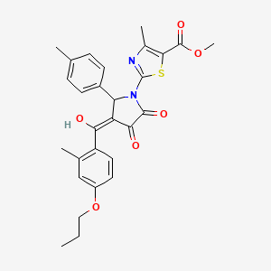 methyl 2-{3-hydroxy-5-(4-methylphenyl)-4-[(2-methyl-4-propoxyphenyl)carbonyl]-2-oxo-2,5-dihydro-1H-pyrrol-1-yl}-4-methyl-1,3-thiazole-5-carboxylate