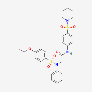 2-(N-Phenyl4-ethoxybenzenesulfonamido)-N-[4-(piperidine-1-sulfonyl)phenyl]acetamide