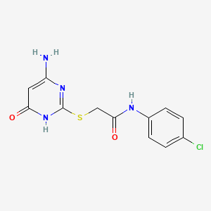 2-[(4-amino-6-hydroxypyrimidin-2-yl)sulfanyl]-N-(4-chlorophenyl)acetamide