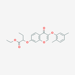 ethyl 2-{[3-(2,5-dimethylphenoxy)-4-oxo-4H-chromen-7-yl]oxy}butanoate