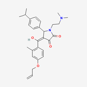 1-[2-(dimethylamino)ethyl]-3-hydroxy-4-[2-methyl-4-(prop-2-en-1-yloxy)benzoyl]-5-[4-(propan-2-yl)phenyl]-2,5-dihydro-1H-pyrrol-2-one