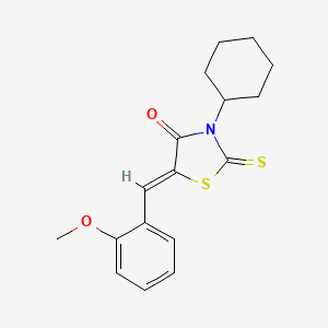 (5Z)-3-cyclohexyl-5-(2-methoxybenzylidene)-2-thioxo-1,3-thiazolidin-4-one