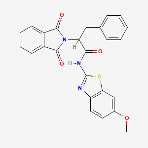 2-(1,3-dioxo-1,3-dihydro-2H-isoindol-2-yl)-N-(6-methoxy-1,3-benzothiazol-2-yl)-3-phenylpropanamide