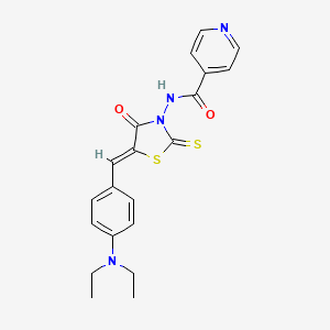 N-[(5Z)-5-{[4-(Diethylamino)phenyl]methylidene}-4-oxo-2-sulfanylidene-1,3-thiazolidin-3-YL]pyridine-4-carboxamide