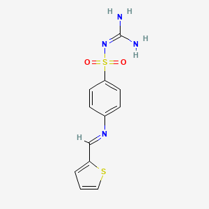 N-carbamimidoyl-4-{[(E)-thiophen-2-ylmethylidene]amino}benzenesulfonamide