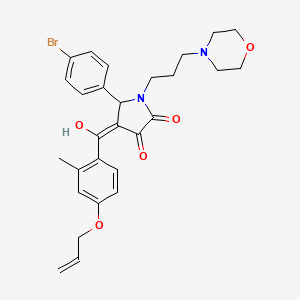 molecular formula C28H31BrN2O5 B11627173 4-[4-(Allyloxy)-2-methylbenzoyl]-5-(4-bromophenyl)-3-hydroxy-1-[3-(4-morpholinyl)propyl]-1,5-dihydro-2H-pyrrol-2-one 