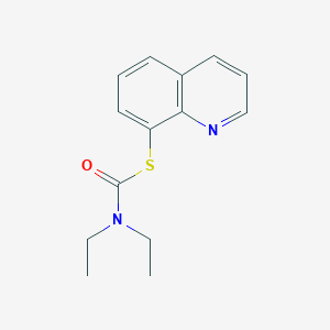 Diethyl-thiocarbamic acid quinolin-8-yl ester