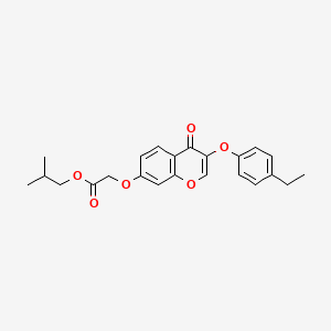 molecular formula C23H24O6 B11627233 2-methylpropyl {[3-(4-ethylphenoxy)-4-oxo-4H-chromen-7-yl]oxy}acetate 