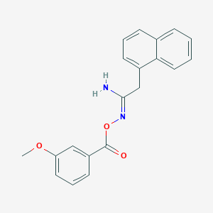 (1Z)-N'-{[(3-methoxyphenyl)carbonyl]oxy}-2-(naphthalen-1-yl)ethanimidamide