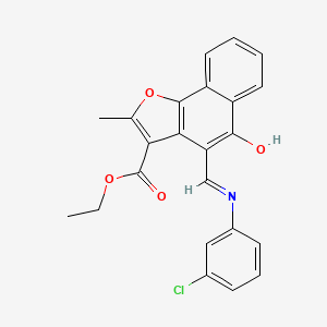 ethyl 4-{[(3-chlorophenyl)amino]methylidene}-2-methyl-5-oxo-4H,5H-naphtho[1,2-b]furan-3-carboxylate