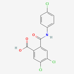 4,5-Dichloro-2-[(4-chlorophenyl)carbamoyl]benzoic acid