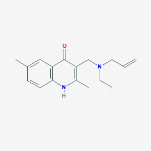 3-{[Bis(prop-2-EN-1-YL)amino]methyl}-2,6-dimethylquinolin-4-OL