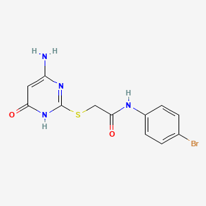 2-[(4-amino-6-oxo-1,6-dihydropyrimidin-2-yl)sulfanyl]-N-(4-bromophenyl)acetamide