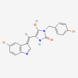 (5E)-3-(4-bromobenzyl)-5-[(5-bromo-1H-indol-3-yl)methylidene]imidazolidine-2,4-dione