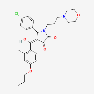 5-(4-chlorophenyl)-3-hydroxy-4-[(2-methyl-4-propoxyphenyl)carbonyl]-1-[3-(morpholin-4-yl)propyl]-1,5-dihydro-2H-pyrrol-2-one