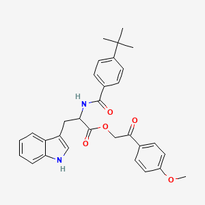 2-(4-methoxyphenyl)-2-oxoethyl N-[(4-tert-butylphenyl)carbonyl]tryptophanate