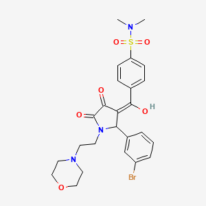 4-({2-(3-bromophenyl)-4-hydroxy-1-[2-(morpholin-4-yl)ethyl]-5-oxo-2,5-dihydro-1H-pyrrol-3-yl}carbonyl)-N,N-dimethylbenzenesulfonamide