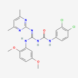 1-(3,4-Dichlorophenyl)-3-[(Z)-[(2,5-dimethoxyphenyl)amino][(4,6-dimethylpyrimidin-2-YL)amino]methylidene]urea