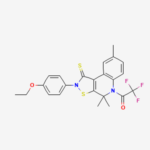 2-(4-ethoxyphenyl)-4,4,8-trimethyl-5-(trifluoroacetyl)-4,5-dihydroisothiazolo[5,4-c]quinoline-1(2H)-thione