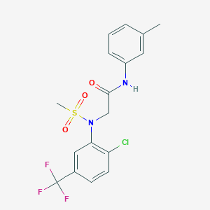 2-{N-[2-Chloro-5-(trifluoromethyl)phenyl]methanesulfonamido}-N-(3-methylphenyl)acetamide