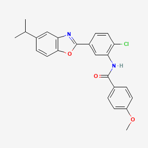 N-{2-chloro-5-[5-(propan-2-yl)-1,3-benzoxazol-2-yl]phenyl}-4-methoxybenzamide