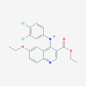 molecular formula C20H18Cl2N2O3 B11627549 Ethyl 4-[(3,4-dichlorophenyl)amino]-6-ethoxyquinoline-3-carboxylate 