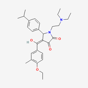 1-[2-(diethylamino)ethyl]-4-[(4-ethoxy-3-methylphenyl)carbonyl]-3-hydroxy-5-[4-(propan-2-yl)phenyl]-1,5-dihydro-2H-pyrrol-2-one