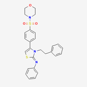 N-[(2Z)-4-[4-(morpholin-4-ylsulfonyl)phenyl]-3-(2-phenylethyl)-1,3-thiazol-2(3H)-ylidene]aniline