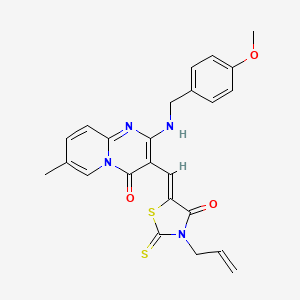 3-[(Z)-(3-allyl-4-oxo-2-thioxo-1,3-thiazolidin-5-ylidene)methyl]-2-[(4-methoxybenzyl)amino]-7-methyl-4H-pyrido[1,2-a]pyrimidin-4-one