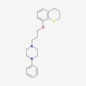 B116276 Piperazine, 1-(3-((3,4-dihydro-2H-1-benzothiopyran-8-yl)oxy)propyl)-4-phenyl- CAS No. 153804-53-6