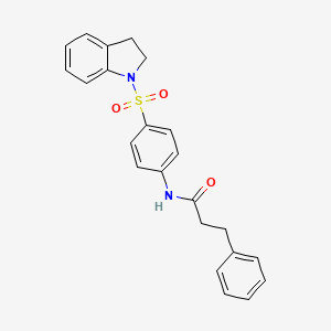 N-[4-(2,3-dihydro-1H-indol-1-ylsulfonyl)phenyl]-3-phenylpropanamide