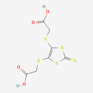 molecular formula C7H6O4S5 B11627612 ({5-[(Carboxymethyl)thio]-2-thioxo-1,3-dithiol-4-yl}thio)acetic acid 