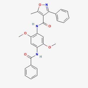 N-(4-benzamido-2,5-dimethoxyphenyl)-5-methyl-3-phenyl-1,2-oxazole-4-carboxamide