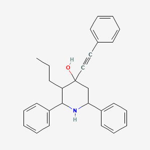 2,6-Diphenyl-4-(phenylethynyl)-3-propylpiperidin-4-ol