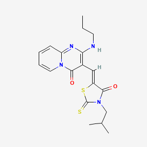 3-[(Z)-(3-isobutyl-4-oxo-2-thioxo-1,3-thiazolidin-5-ylidene)methyl]-2-(propylamino)-4H-pyrido[1,2-a]pyrimidin-4-one