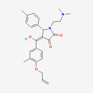 molecular formula C26H30N2O4 B11627694 1-[2-(dimethylamino)ethyl]-3-hydroxy-4-[3-methyl-4-(prop-2-en-1-yloxy)benzoyl]-5-(4-methylphenyl)-2,5-dihydro-1H-pyrrol-2-one 