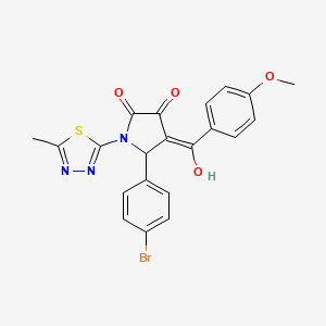 5-(4-bromophenyl)-3-hydroxy-4-[(4-methoxyphenyl)carbonyl]-1-(5-methyl-1,3,4-thiadiazol-2-yl)-1,5-dihydro-2H-pyrrol-2-one